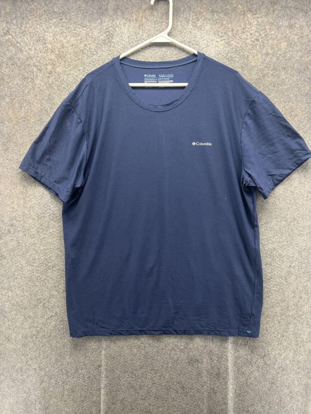 Columbia Omni-Wick Shirt Mens 2XL Blue Short Sleeve Athletic Performance Top